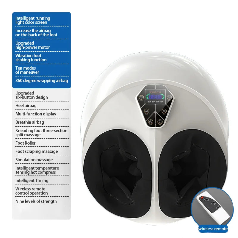 RelaxStep 360 – מכשיר עיסוי רגליים עם עטיפת אוויר מלאה, שלט אלחוטי ומצבי עיסוי