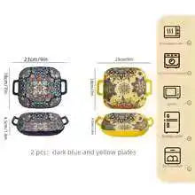 plate with double ear ceramic