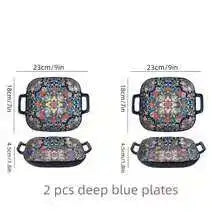 plate with double ear ceramic