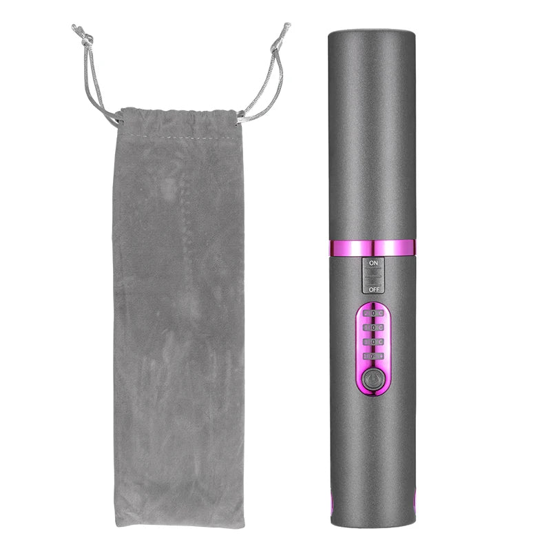 2-IN-1 Electric USB Hair Straightener Curler Fashion Colored Diamond  Design Wireless Travel Hair Straightening Styler Brush