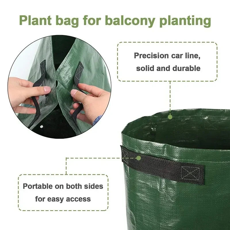 1PC Garden Potato Grow Bag PE Fabrics Gardening Thicken Pot Vegetables Planter Tub with Handles and Access Flap
