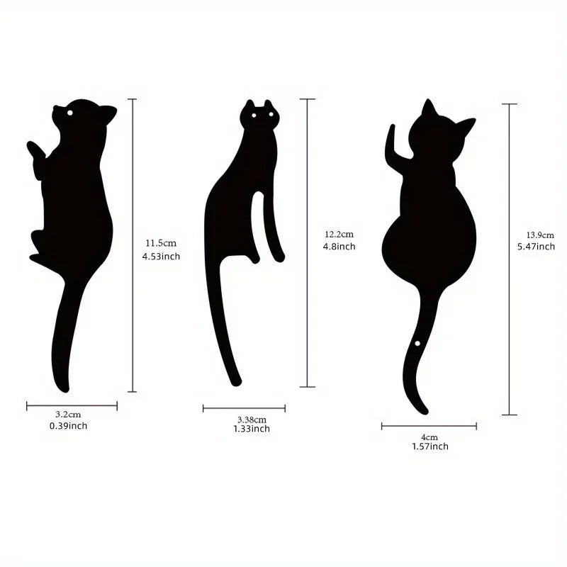 Charming Cat Family Garden Stakes